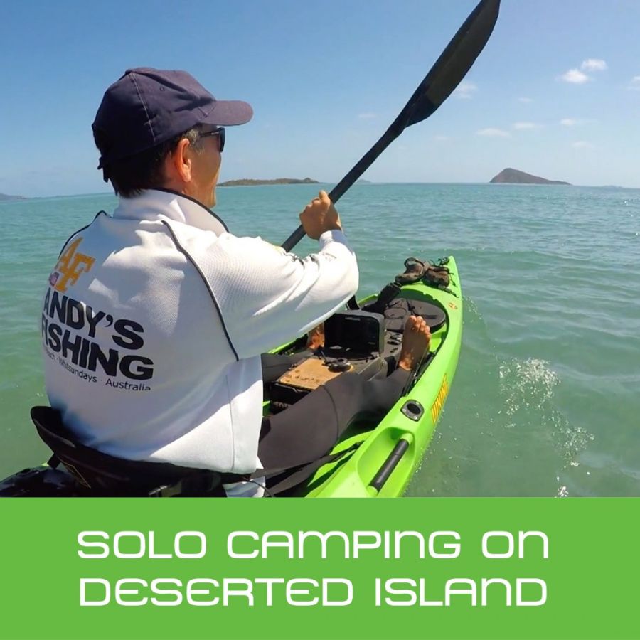 Solo camping on deserted island - Catch and Cook kayak fishing adventure - with Andy's Fishing